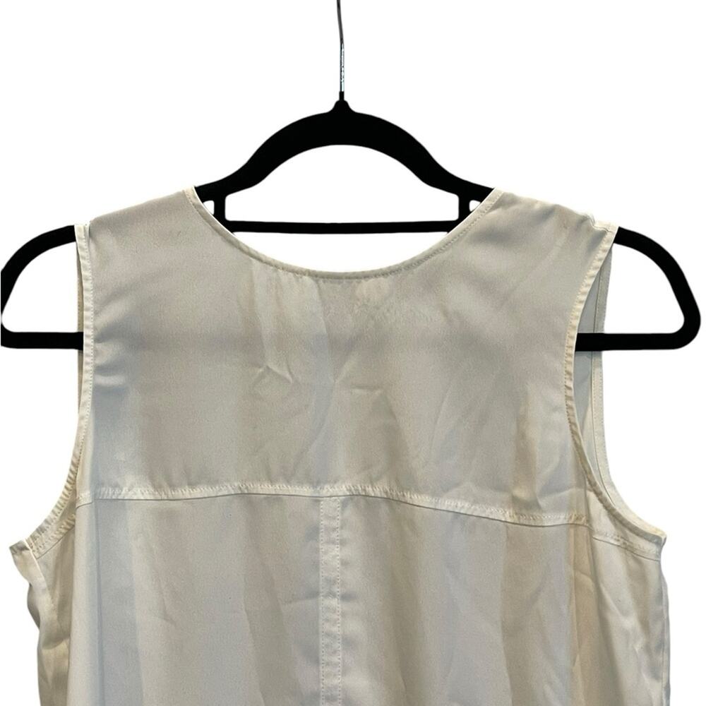 Chanel Uniform Womens Cream Sleeveless Blouse Top Size :38 - Picture 2 of 9